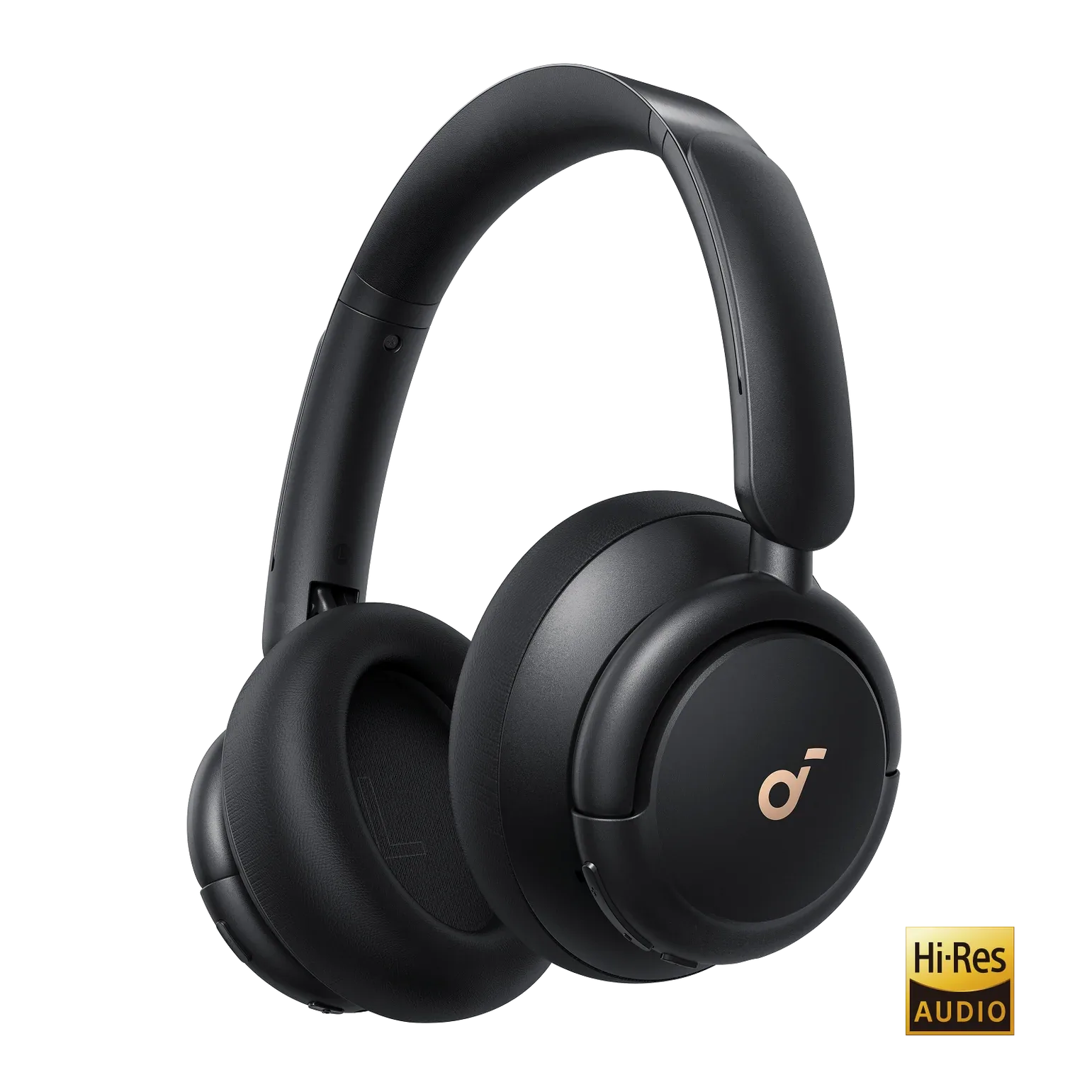 Soundcore Life Q30 over-ear noise cancelling headphones in Black, three-quarter view