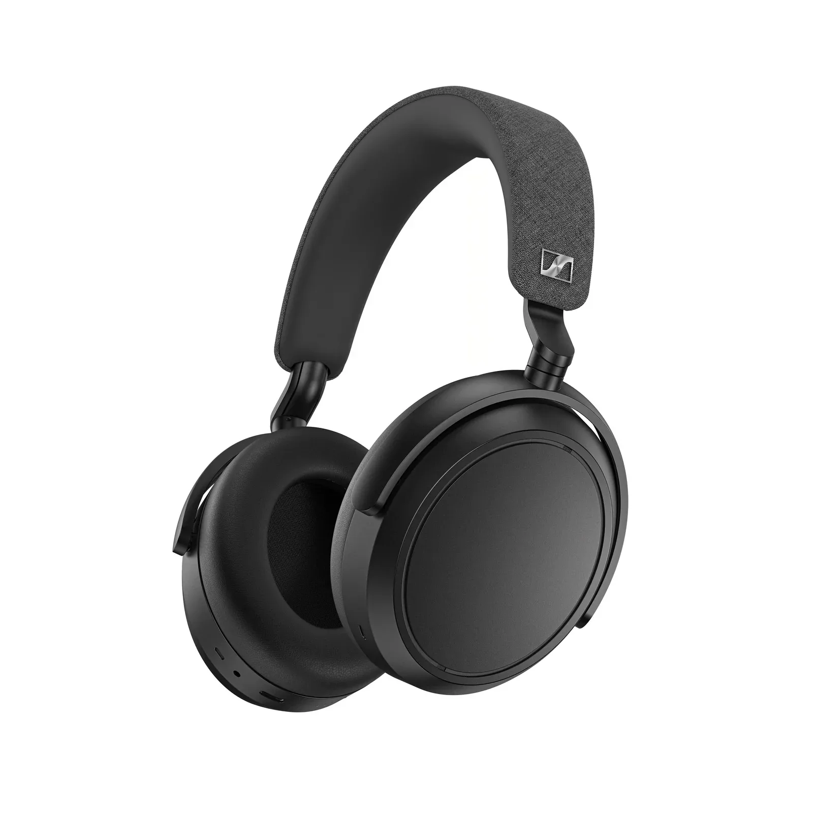 Sennheiser MOMENTUM 4 Wireless headphones in Black, three-quarter view on a white background