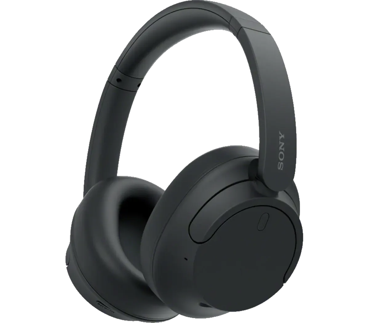 Sony WH-CH720N over-ear noise cancelling headphones in black, three-quarter front view
